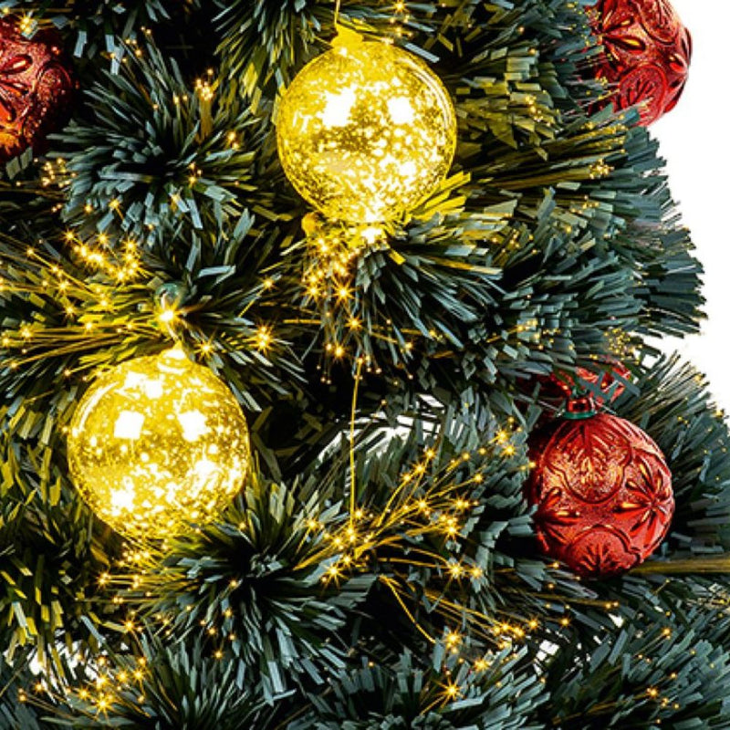 Premier 1.2m Bauble Fibre Optic Tree Christmas Tree