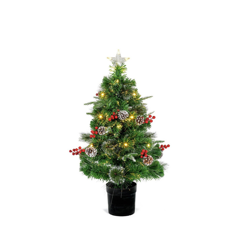 Premier 80cm New Jersey Fibre Optic Christmas Tree