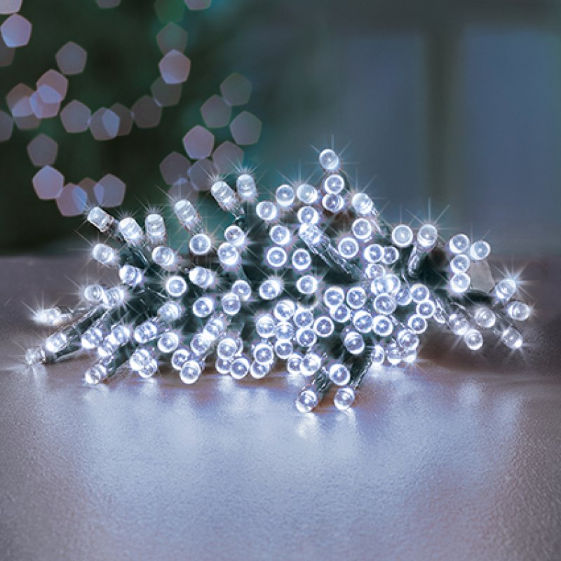 Premier Battery Operated Christmas Lights - Cool White LED String Lights