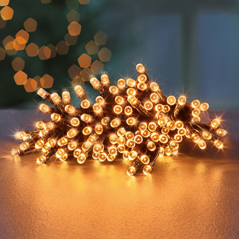 Premier Battery Operated Christmas Lights - Vintage Gold LED String Lights
