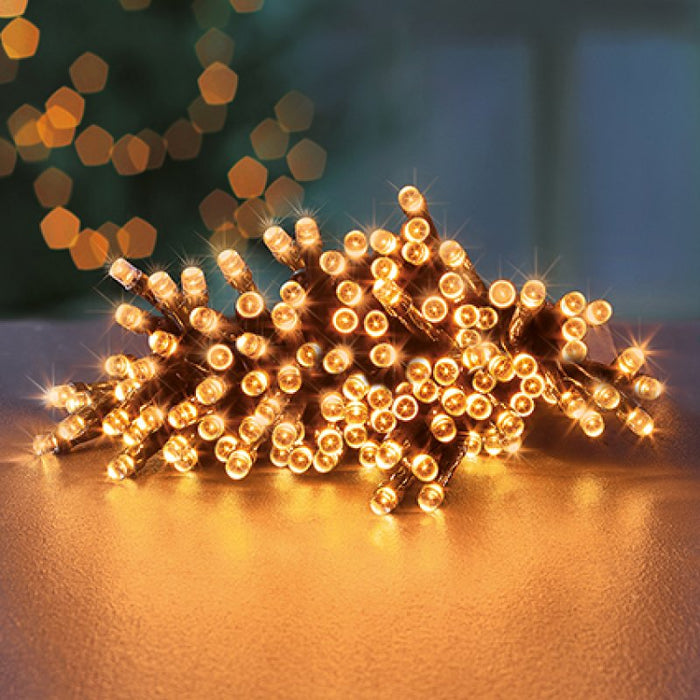 Premier Battery LED Lights With Timer Vintage Gold