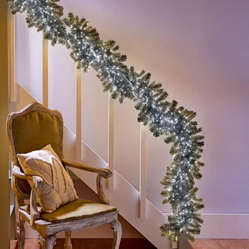 Premier Plug In Christmas Lights (Mains Powered) – Cool White LED Cluster String Lights