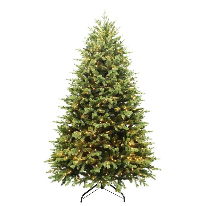Puleo Belmont Green Prelit Artificial Christmas Tree with Dual Colour Lights