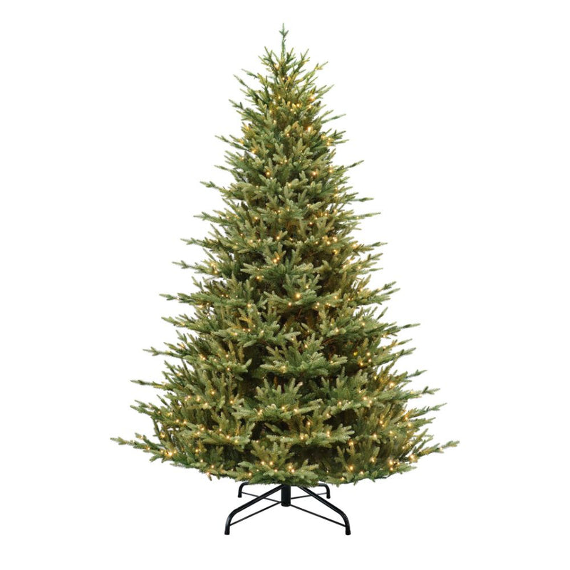 Puleo Nottingham 7ft Prelit Artificial Christmas Tree with Dual Colour Lights