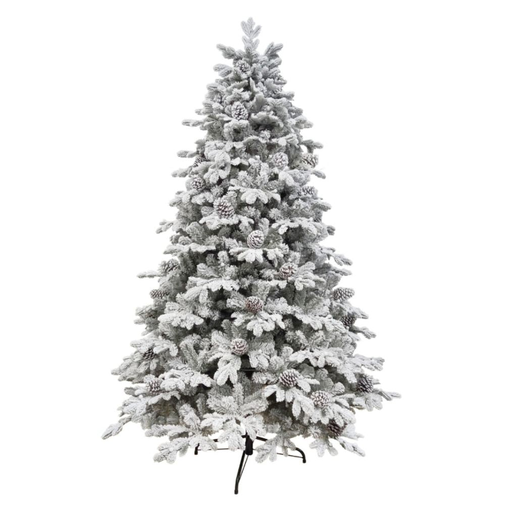 Puleo Snowy Yukon 8ft Artificial Christmas Tree — Newbank Garden Centre