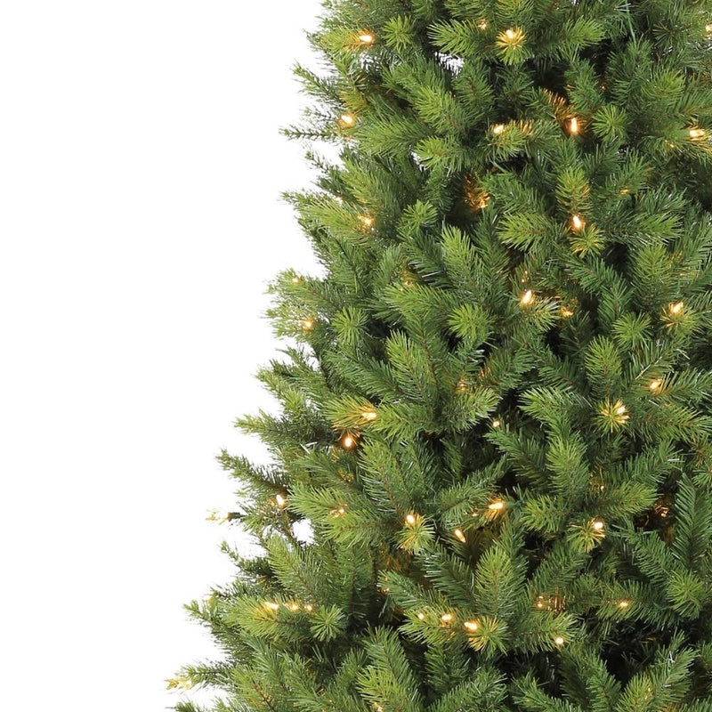 Puleo Kensington Fir Slim Prelit Artificial Christmas Tree with Dual Colour Lights