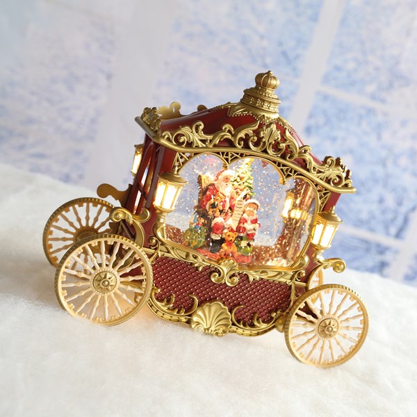 Santa Carriage Spinner 25x21cm