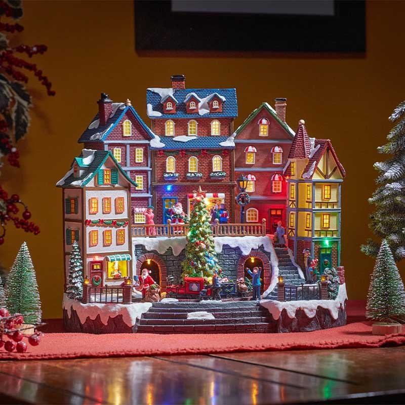 Santa's Town Snow Scene