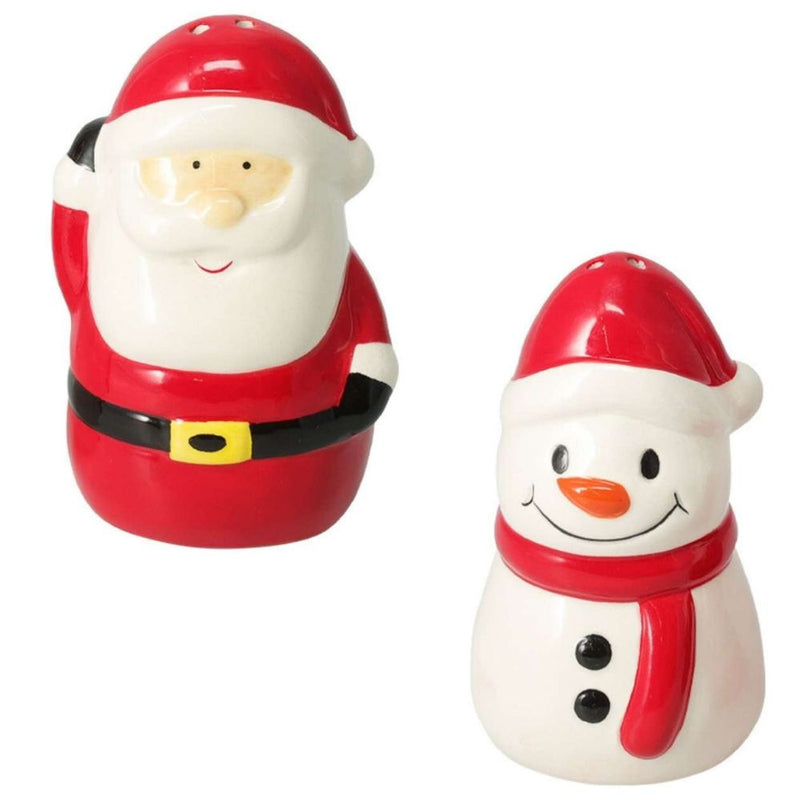 Santa and Snowman Salt and Pepper Shaker Set