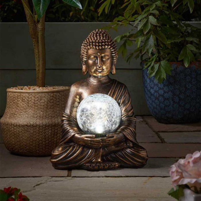 Smart Garden Gazing Buddha Solar Figurine