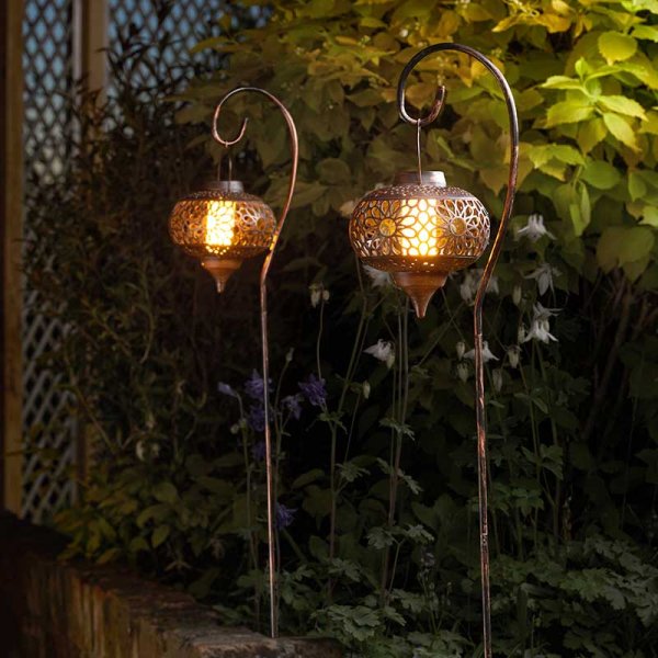 Smart Garden Osman Flaming Solar Lantern 2-PK