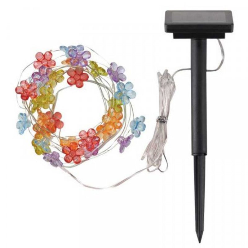 Smart Garden Solar Flower String Lights 30 LED's Multicolour