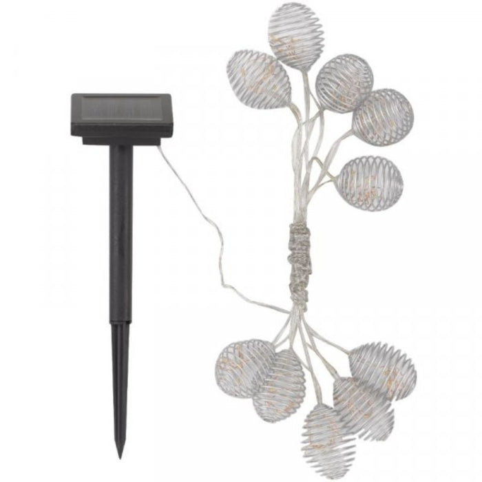 Smart Garden SpiraLight 10 Silver Solar String Lights