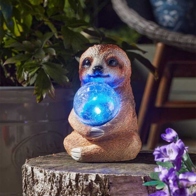 Smart Garden Sloth Sphere Solar Figurine
