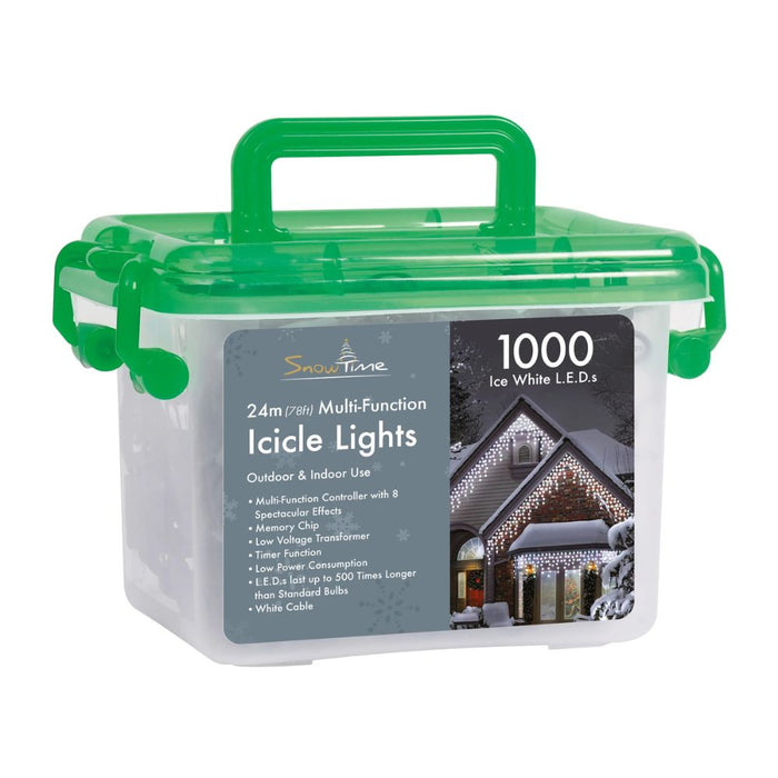 Snowtime Ice White LED Icicle Lights