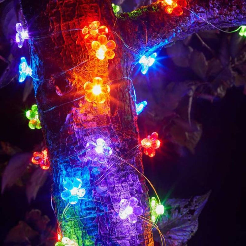 Smart Garden Solar Flower String Lights 30 LED's Multicolour
