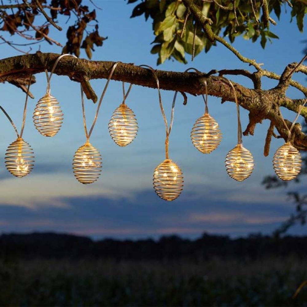 Smart Garden SpiraLight 10 Silver Solar String Lights — Newbank Garden
