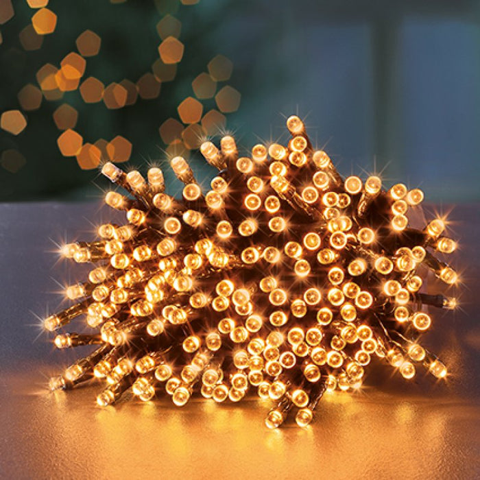 Premier Plug In Christmas Lights (Mains Powered) – Vintage Gold LED String Lights