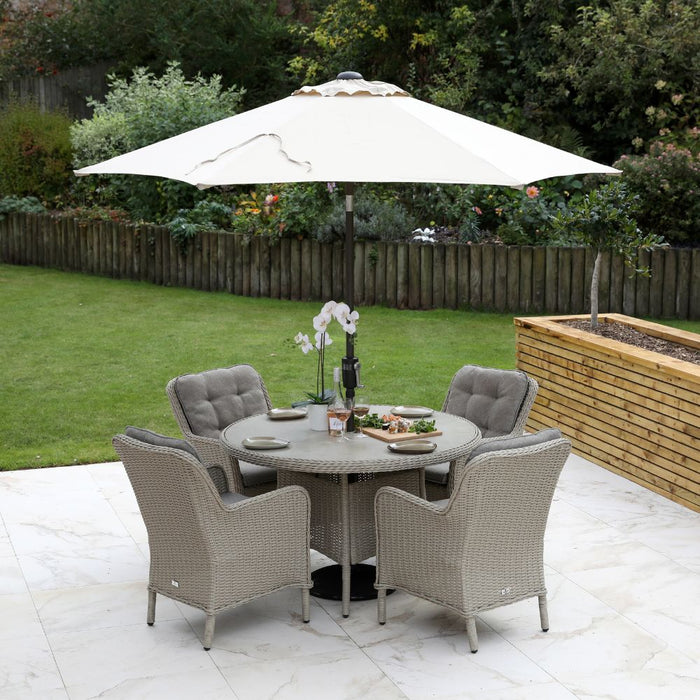 Supremo Cassano 4 Seat Round Dining Set