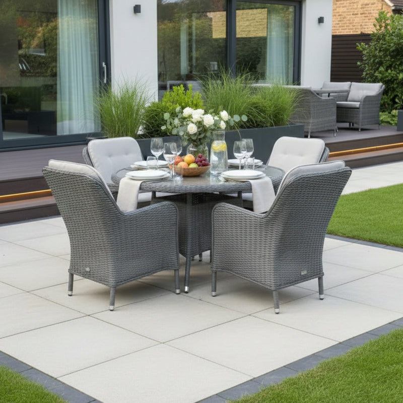 Supremo Cassano Grey 4 Seat Dining Set
