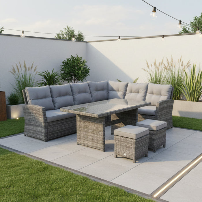 Supremo Tivoli Corner Rectangular Lounge Dining Grey