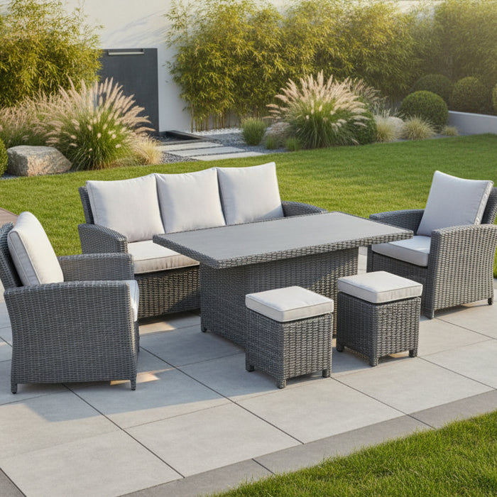 Supremo Grey Cassano Deluxe Lounge Dining With Adjustable Table