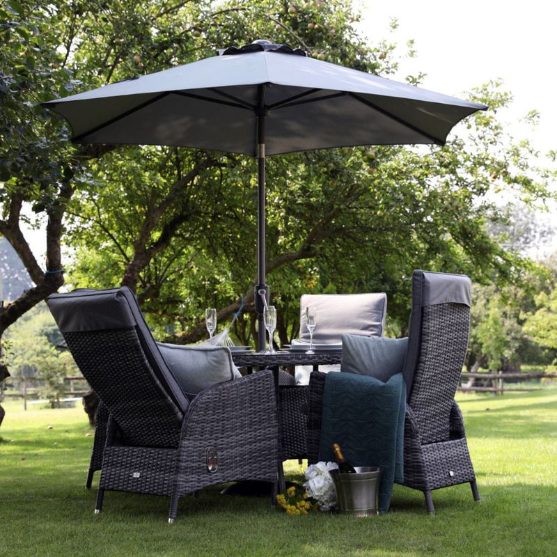 Supremo Tivoli Grey 4 Seat Round Reclining Set