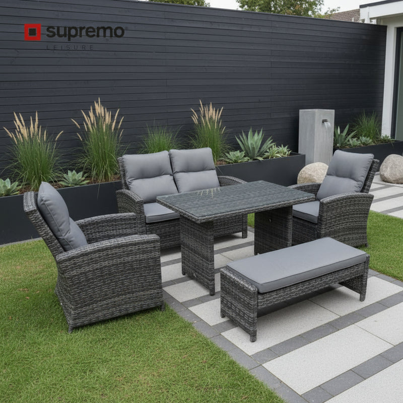 Supremo Tivoli Grey Lounge Dining Set