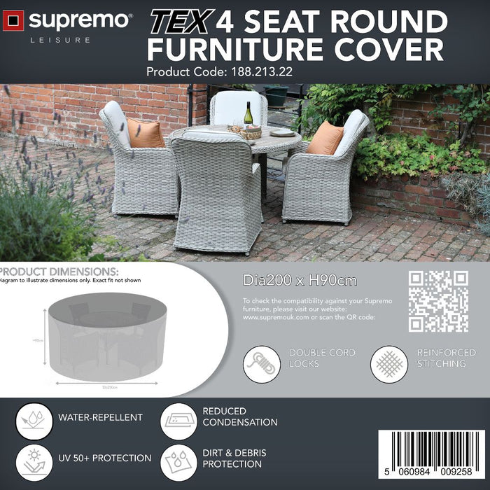Supremo TEX 4 Seat Round Cover