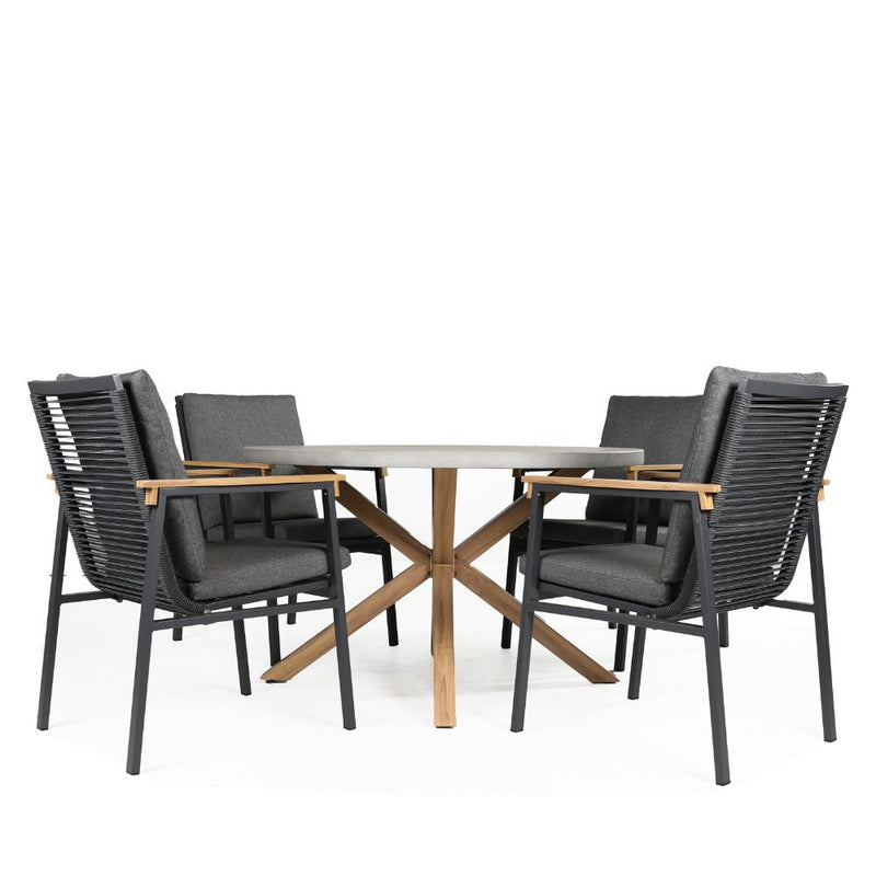 Supremo Polperro 4 Seat Round Dining Set