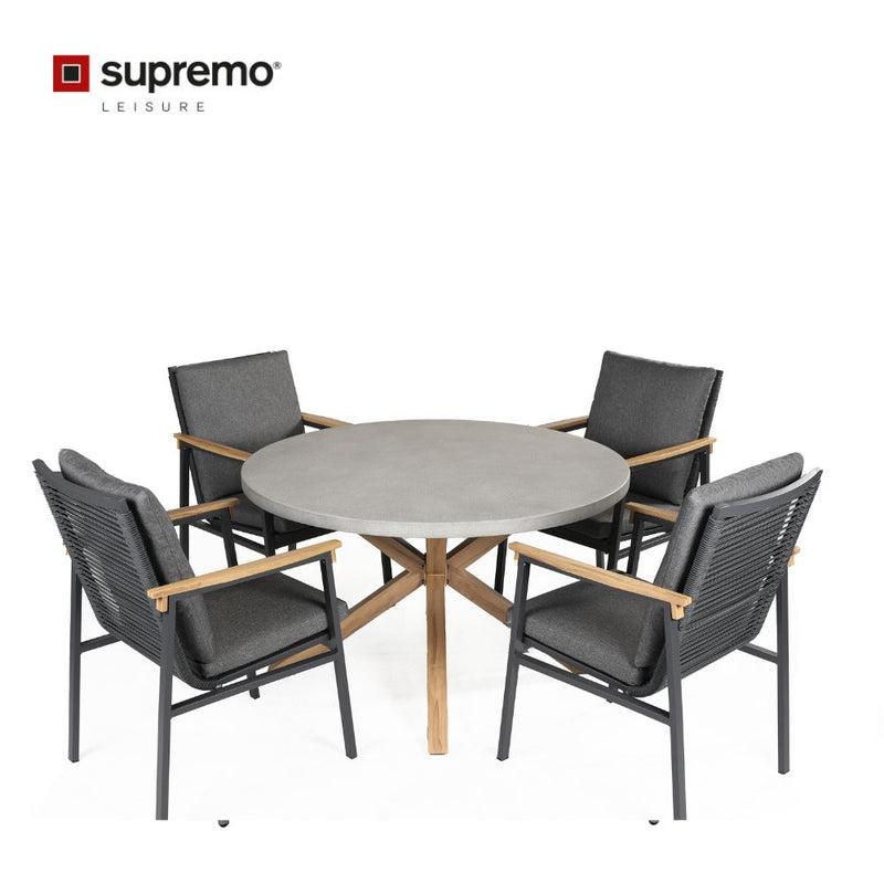 Supremo Polperro 4 Seat Round Dining Set