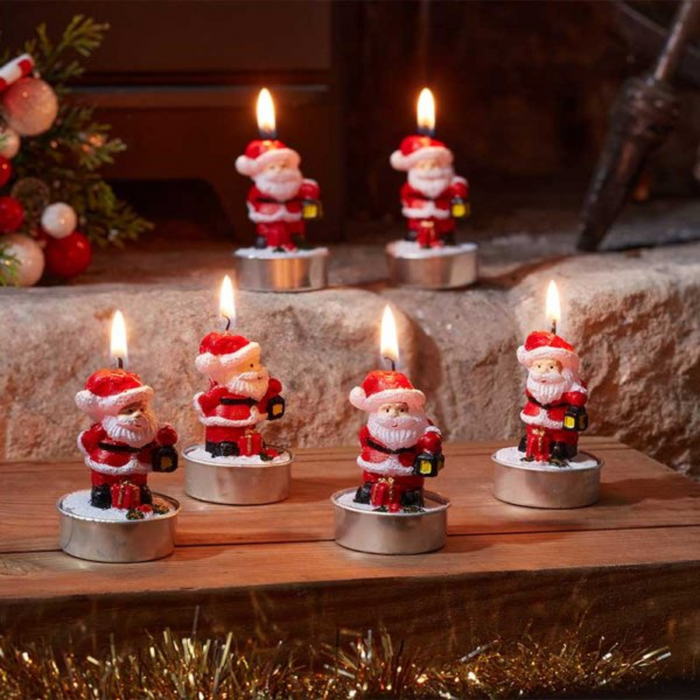 Three Kings Santa Tealight Candles - Set of 6