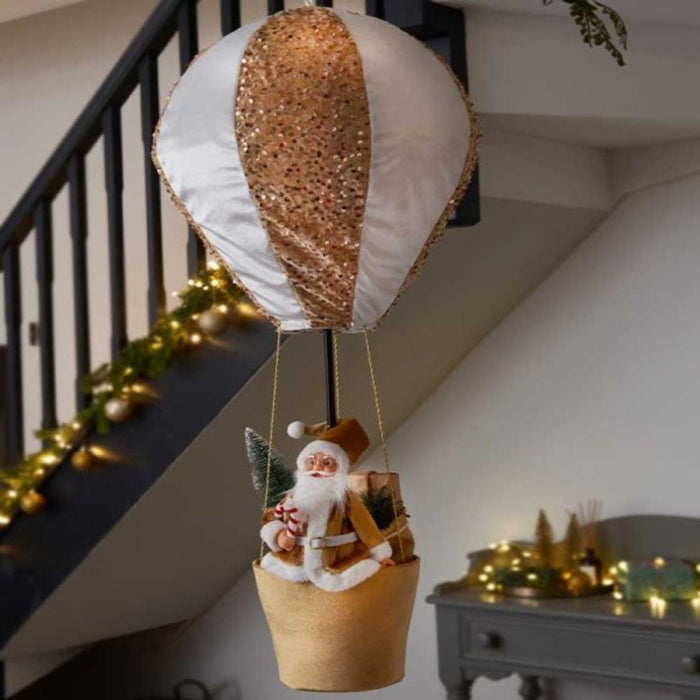 Three Kings Santa's Gold Sequinned Balloon