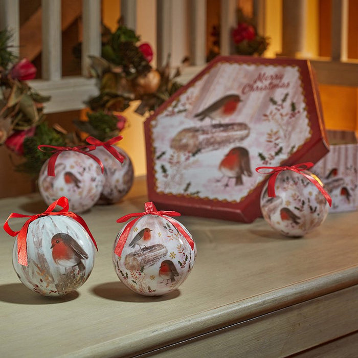 Three Kings Vintage Bauble Box - Robins