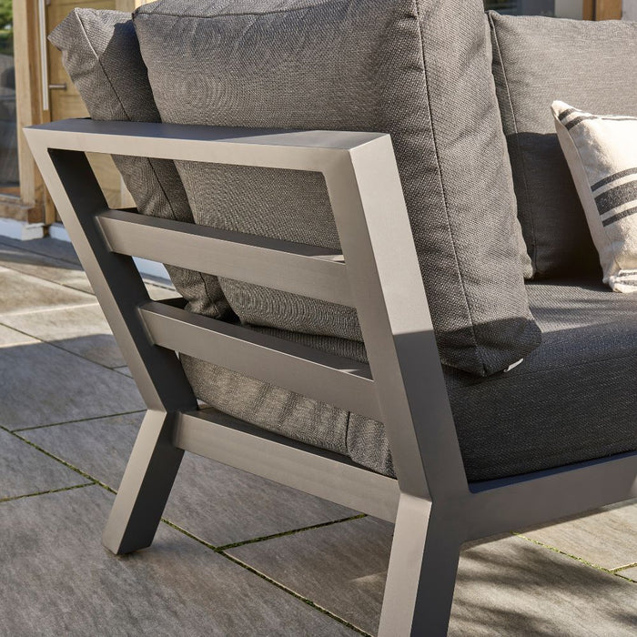 Timber Lounge Corner With Armchair And Adjustable Table