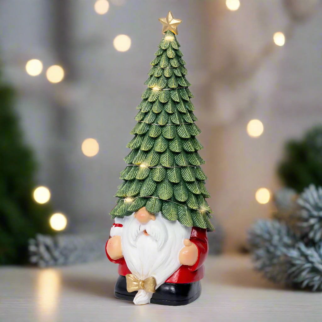 Warm White Micro LED Gnome — Newbank Garden Centre