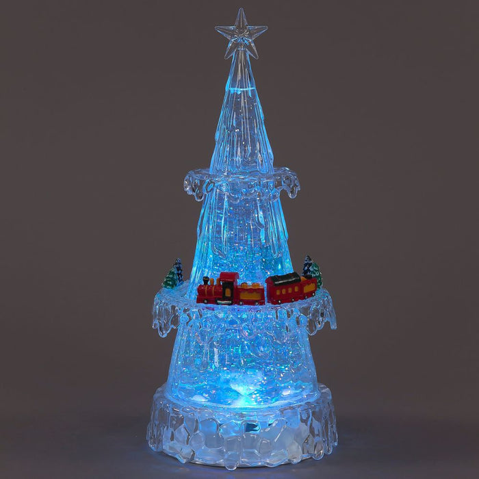 Snowtime LED Water Fountain Glitter Tree