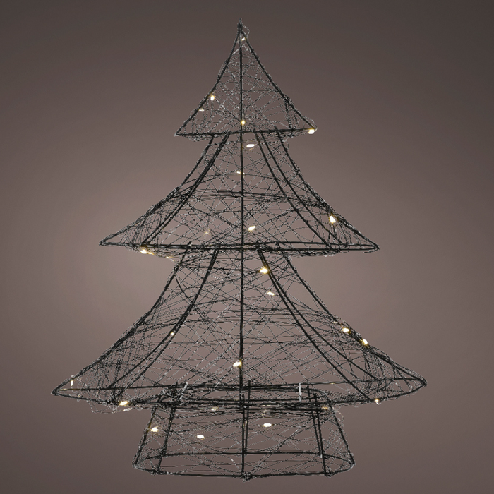 Lumineo Micro Wire Warm White LED Tree - Black