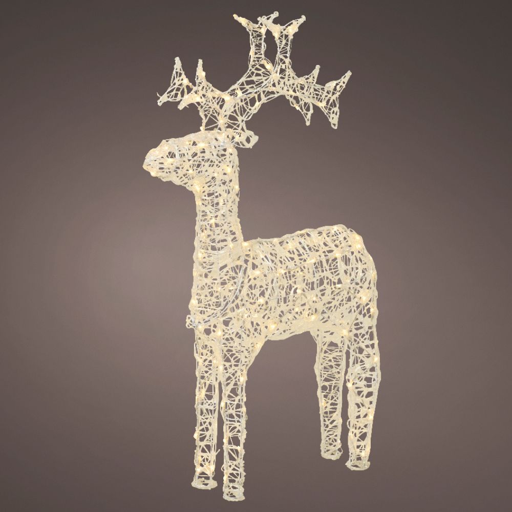 Kameingk Acrylic LED Reindeer Warm White (2 Sizes) — Newbank Garden Centre