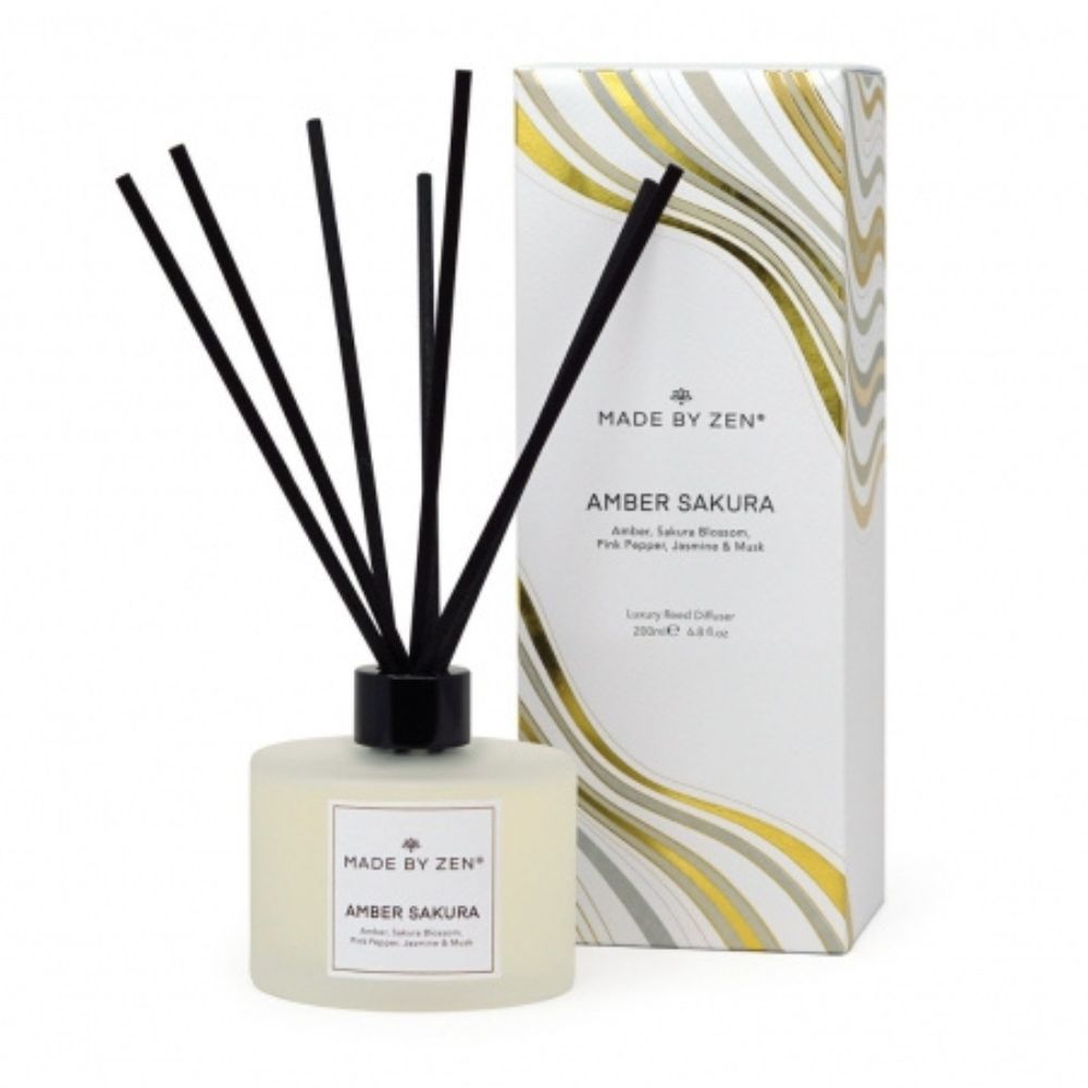 Amber Sakura Reed Diffuser (2 Sizes) Newbank Garden Centre