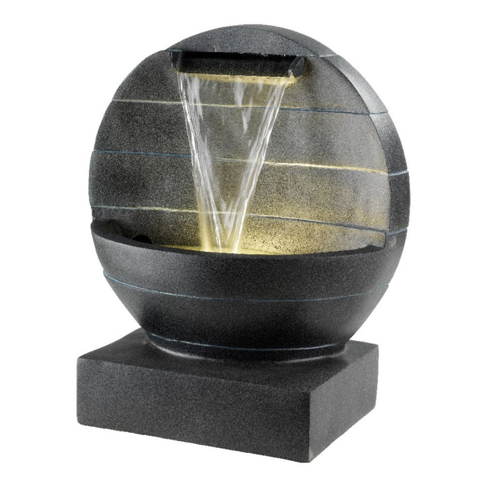 Lumineo Anthracite Round Bowl On Base Water Feature