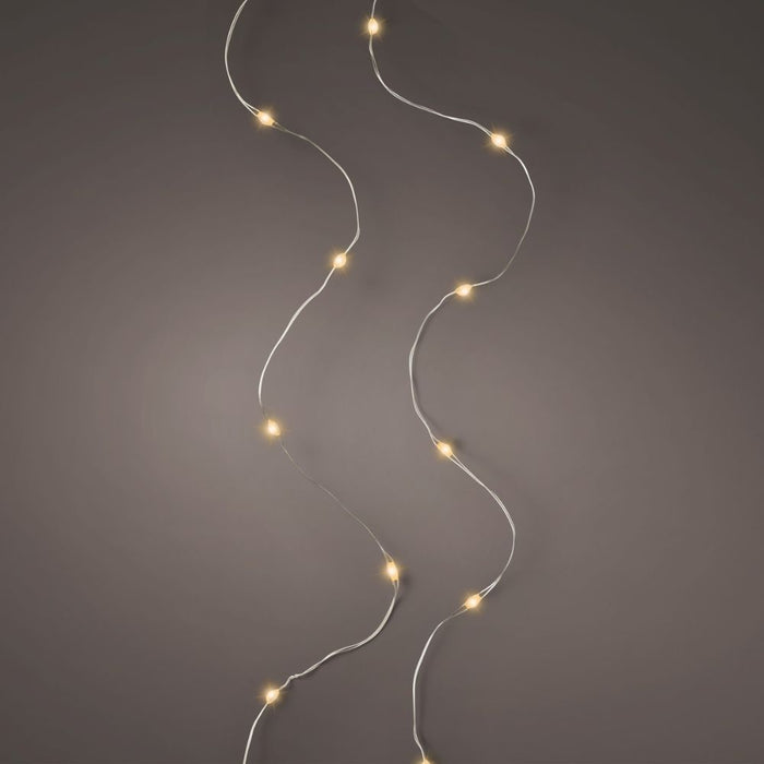 Lumineo Battery Operated Christmas Lights - Classic Warm 100 LED String Lights