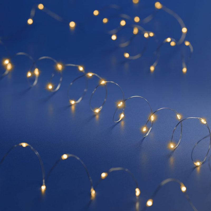 Lumineo Battery Operated Christmas Lights - Classic Warm 100 LED String Lights