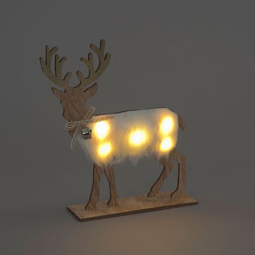 battery powered wooden stag LED