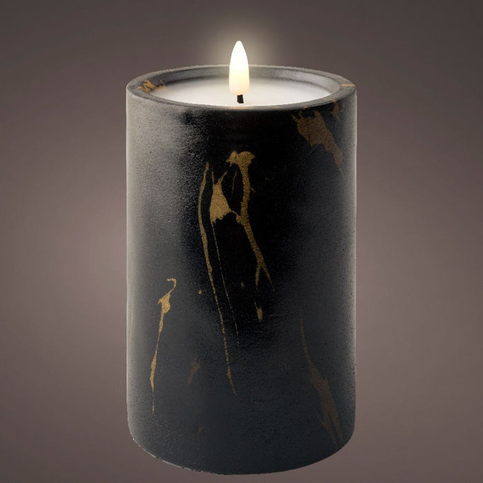 Black & Gold LED Wick Candle