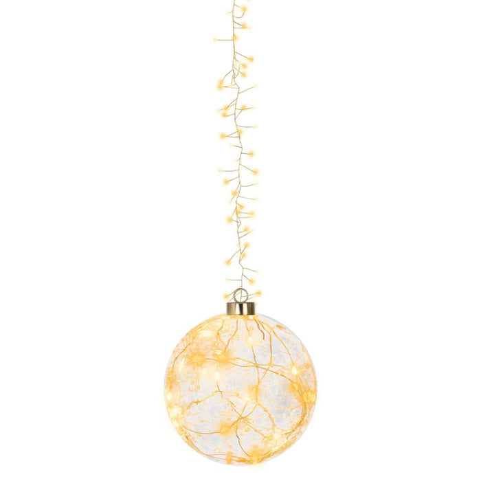 Hanging LED Lit Glass Ornament Decoration Light