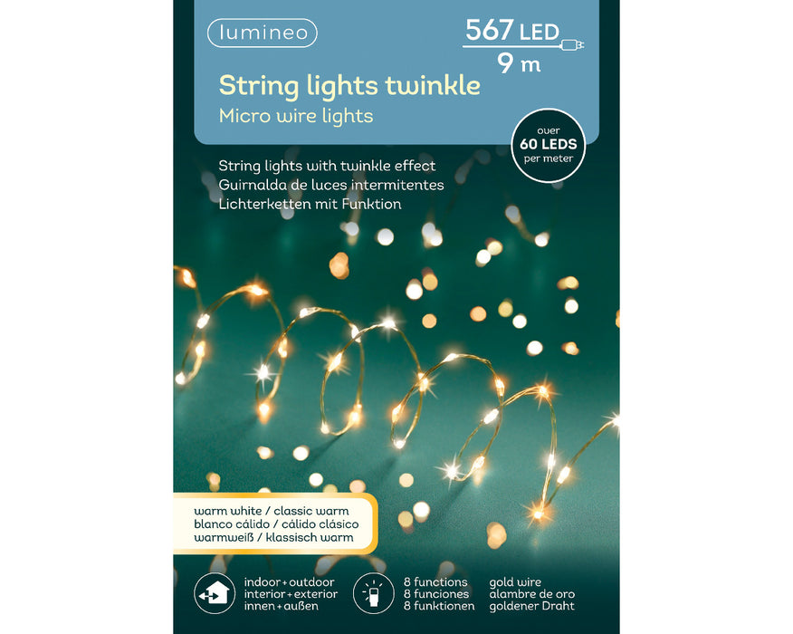 Lumineo 567 LED's Warm/Classic White Extra Dense String Lights