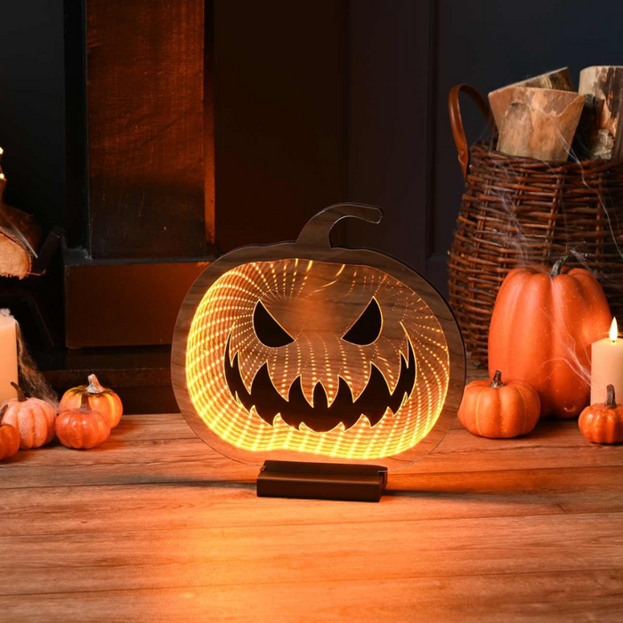 Festive Halloween Pumpkin Infinity Light