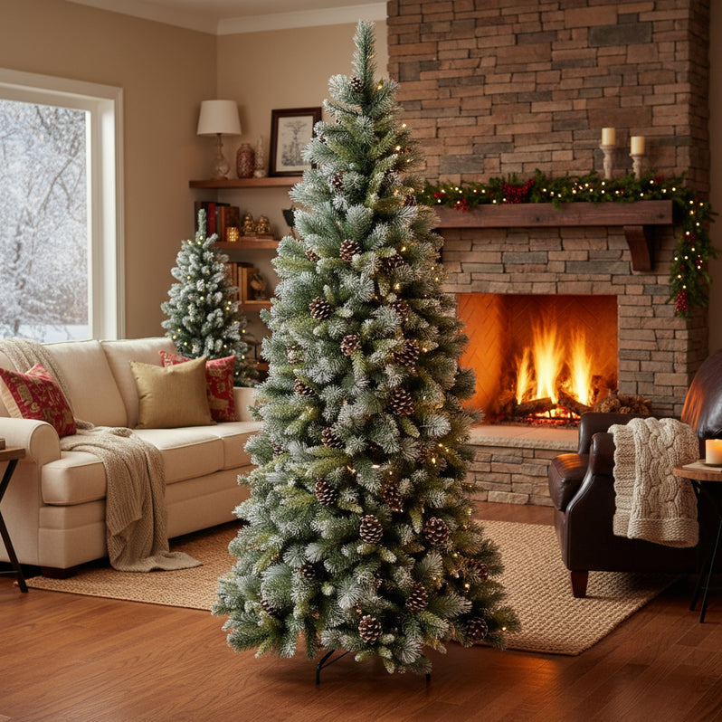 Snowtime Frosted Glacier Artificial Christmas Tree — Newbank Garden Centre
