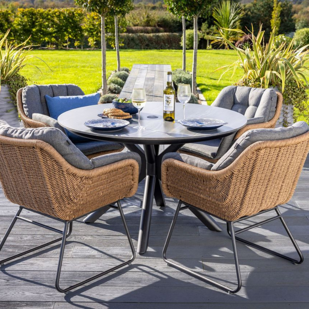 Hartman Rayo 4 Seat Round Dining Set — Newbank Garden Centre